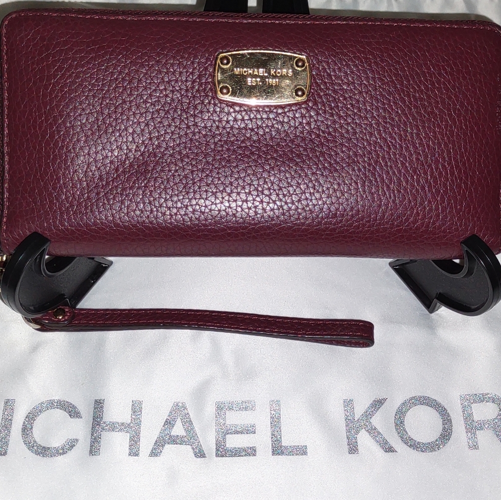 Maroon Michael Kors Wallet